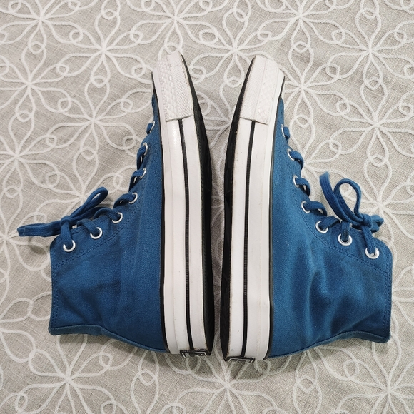 Converse All Star Teal/Blue High-Top Sneakers Women's Size 7 - Picture 4 of 12